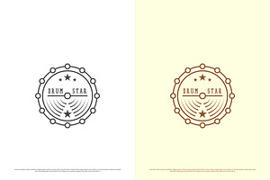 Drum Star Logo Design Icon, a Branding & Logo Template by Morvana Crew