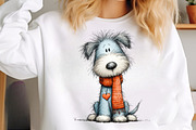 Cute Whimsical Valentine Fluffy Dogs, an Illustration by SinaCreation (Thumbnail 7 of 11)