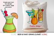Beer & Fancy Drinks Clipart, a Food Illustration by SLS Lines (Thumbnail 4 of 4)