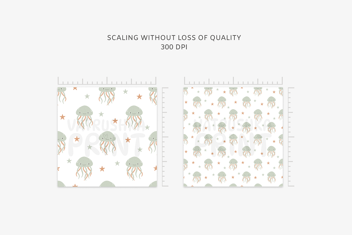 Kids seamless sea patterns, a Pattern Graphic by vatrushkaprint_store (Photo 3 of 5)