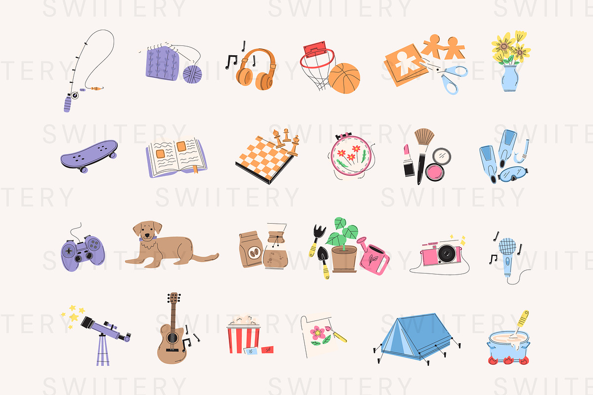 Hobby Clipart - Swiitery, an Object Illustration by Iconixar & Friends (Photo 2 of 2)