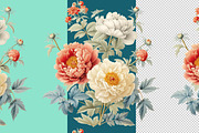 Vintage Peonies Floral Pattern, a Pattern Graphic by Olya Creative (Thumbnail 9 of 10)