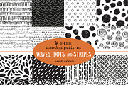 16 Seamless Hand Drawn Patterns, a Pattern Graphic by Alenkakarabanova (Thumbnail 1 of 2)