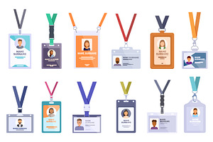Id cards templates. Male female, a Finance Illustration by Valerie Bodnar