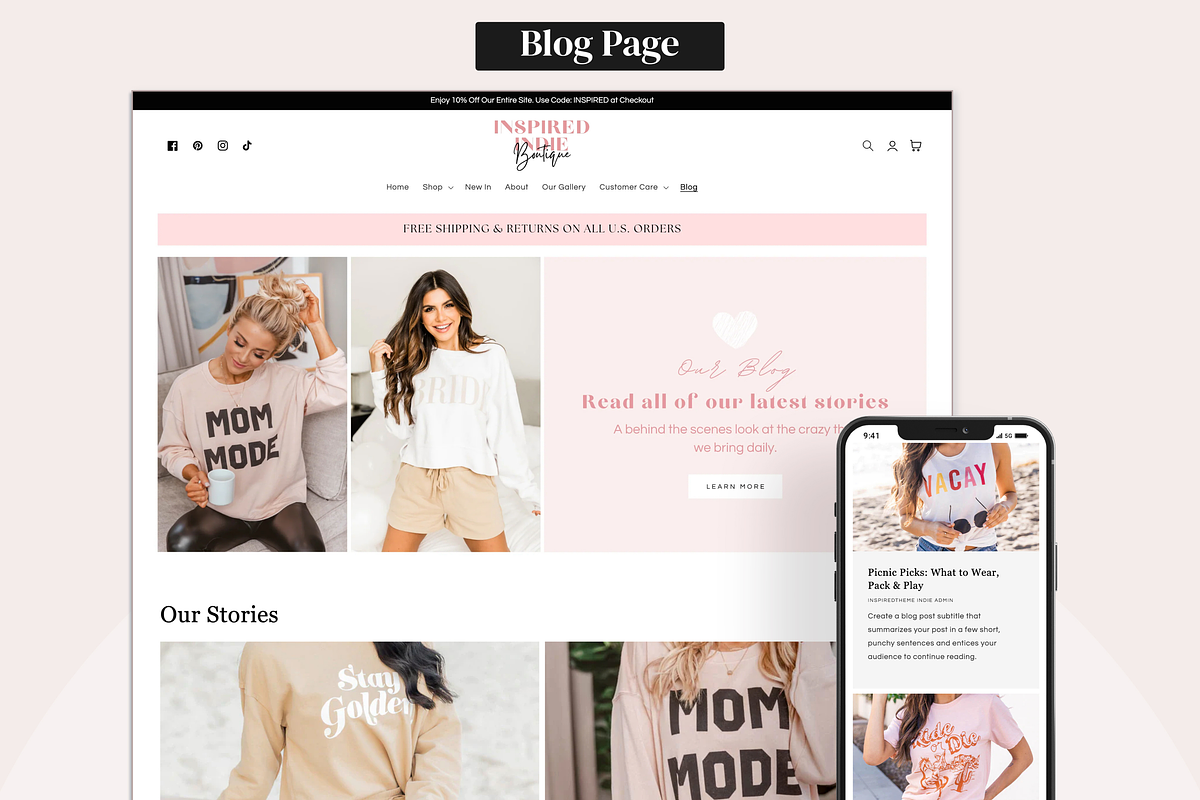 Indie - Pink Boutique Shopify Theme, a Shopify Template by InspiredTheme (Photo 5 of 9)