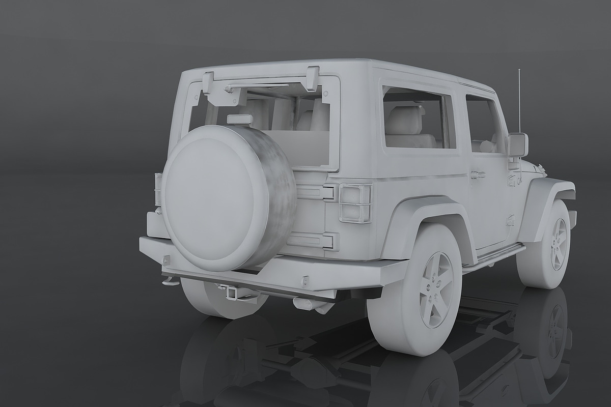 Jeep Wrangler Rubicon, a Cars & Vehicle 3D Model by valtriiu (Photo 11 of 12)