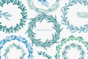 Delicate blue watercolor set., a Decorative Illustration by rubinat (Thumbnail 2 of 6)