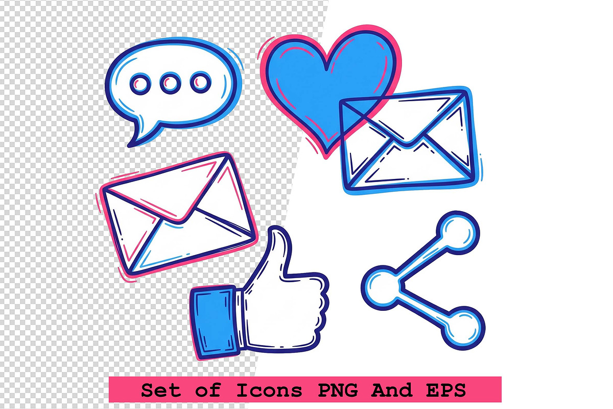 Set of social media icons Vector, an Icon by one-touch
