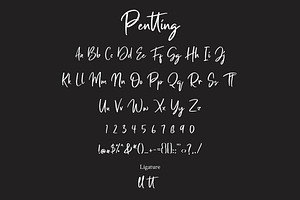 Pentting Modern Script Font