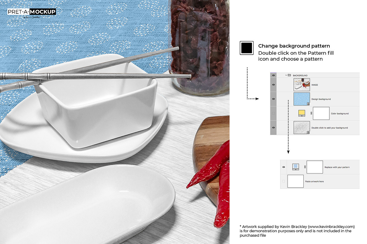 Ceramic Plate and Bowls Mockup, a Household Mockup by Pret-a-Mockup (Photo 5 of 9)