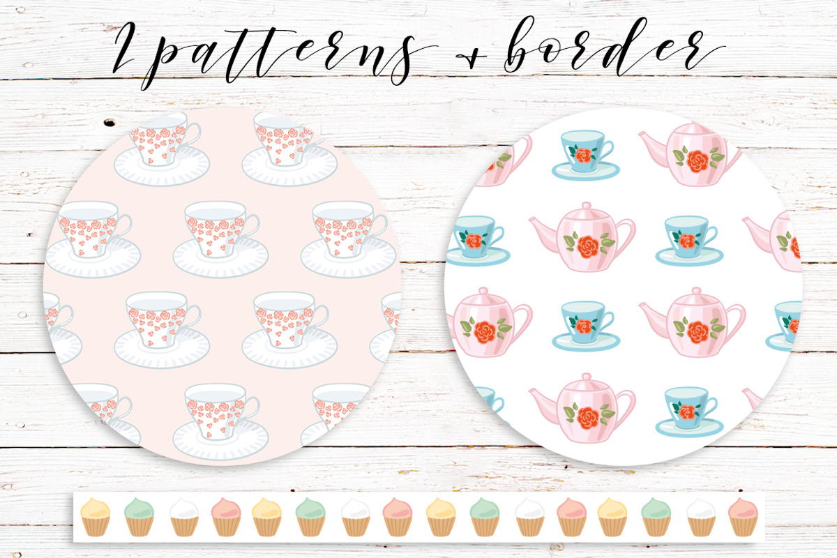 Tea time. Lovely vector set., an Animal Illustration by Anyuka (Photo 5 of 6)
