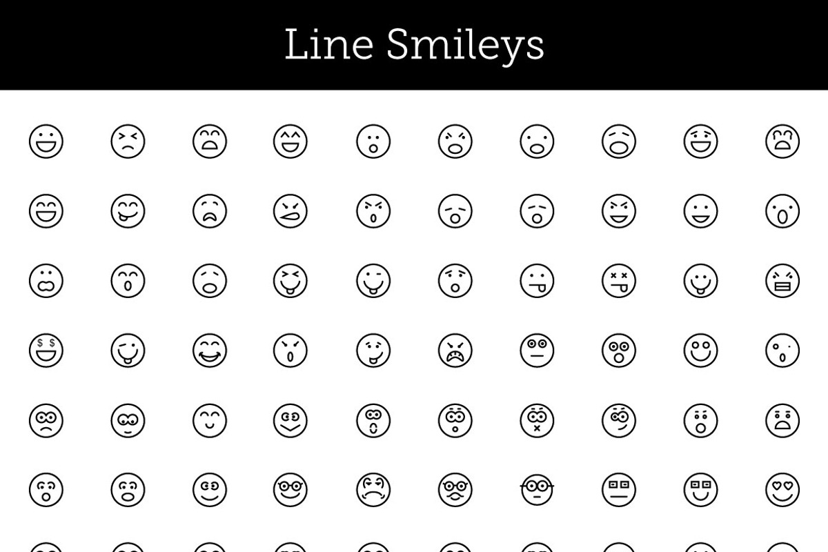125+ Smileys Vector Icons preview 3