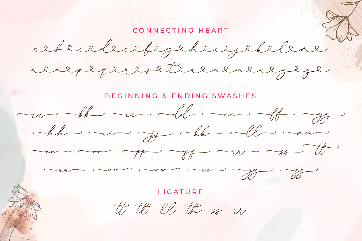 Rosliya Queen - Signature Heart Font, a Script Font by Beautypes (Photo 7 of 8)