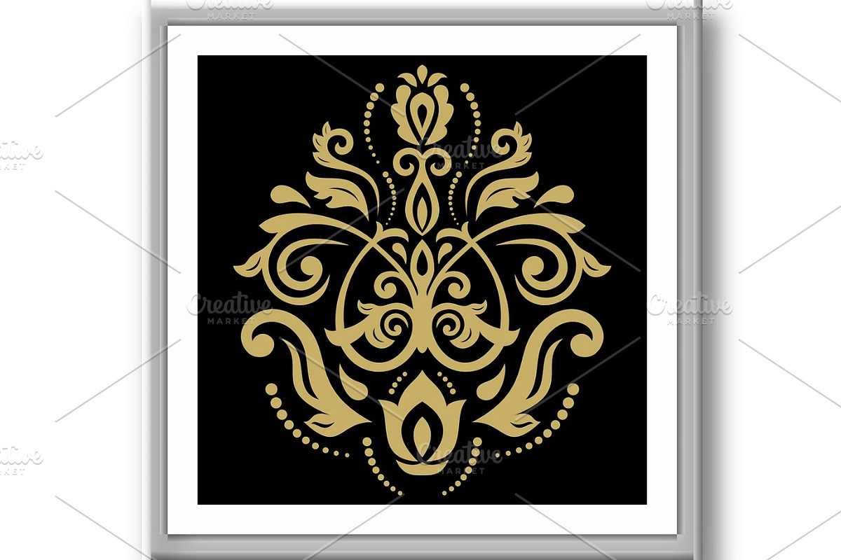 Damask Vector Oriental Pattern, a Decorative Illustration by FineArtStudio (Photo 2 of 3)