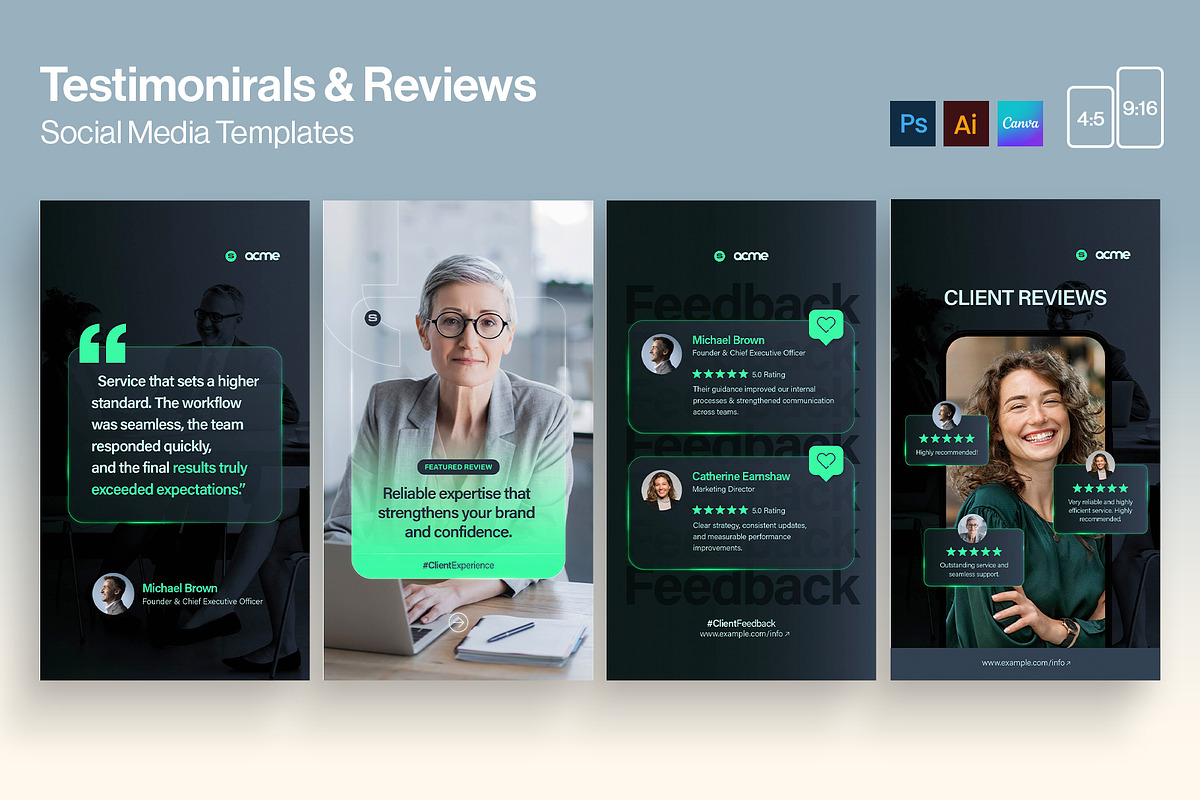 Testimonials Reviews Social Media Te, a Stationery Template by BrandPacks (Photo 7 of 7)