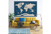 Kids World Map Vintage Vector, a Graphic by PorcuPen Works (Thumbnail 7 of 7)