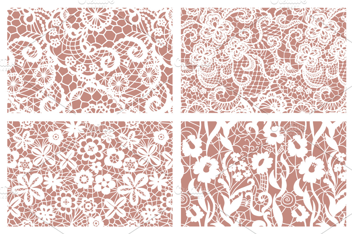 8 Lacy seamless vector patterns, a Pattern Graphic by tamara.comotomka (Photo 2 of 6)