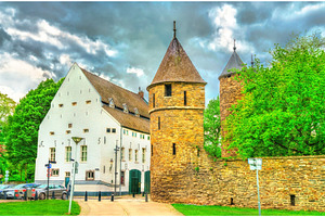 Helpoort or hell gate a medieval gate in maastricht the netherlands, an Architecture Photo by Leonid Andronov