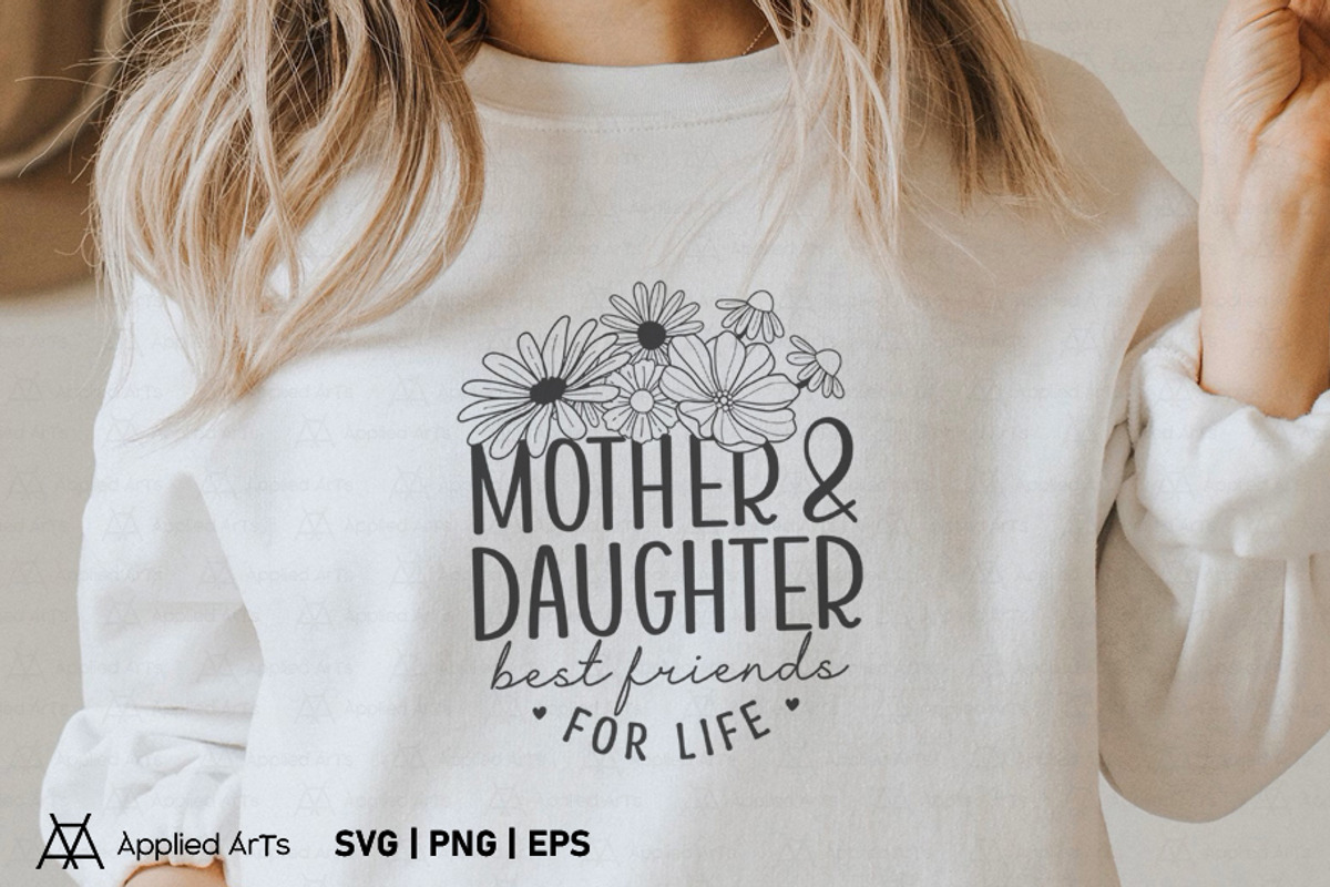 Mother and Daughter Best Friend SVG, a Graphic by Applied Arts (Photo 4 of 12)
