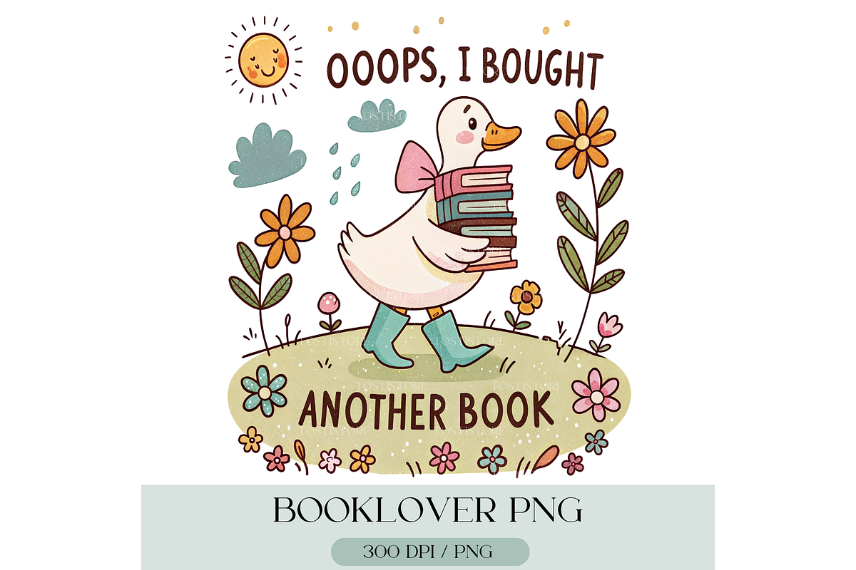 Oops I Bought Another Book PNG, an Illustration by TatiMockup (Photo 2 of 6)
