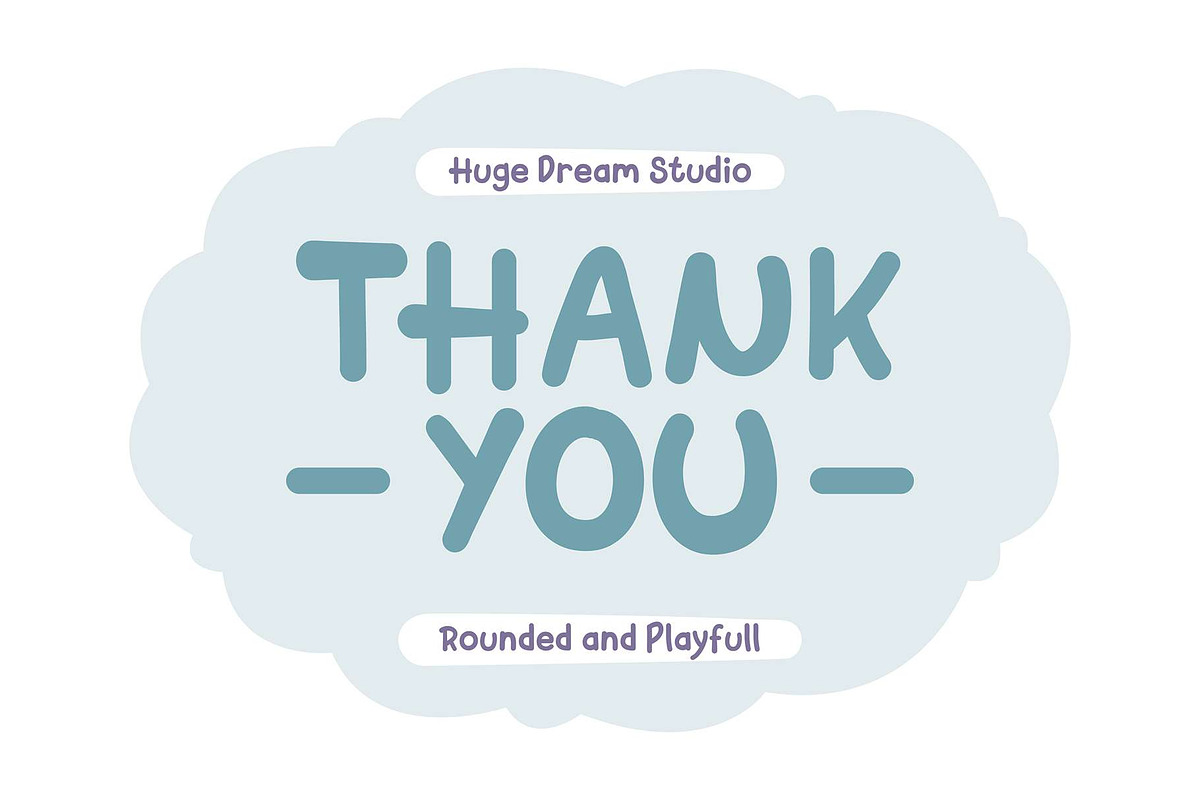 Dreamflow – Rounded and Playfull, a Sans Serif Font by Huge Dream Studio (Photo 8 of 8)