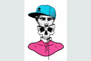 Surreal Streetwear Skull, an Object Illustration by StockVerse Creative (Thumbnail 2 of 4)