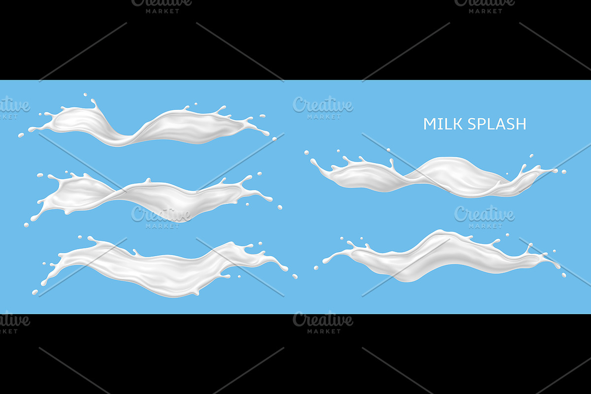 Milk cream yogurt wave splash, a Food Illustration by Buch&Bee (Photo 1 of 3)