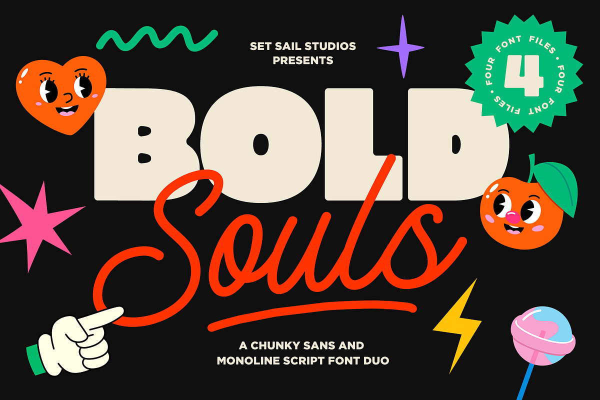 Bold Souls Font Duo, a Sans Serif Font by Sam Parrett (Photo 1 of 9)