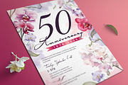 Orchid Anniversary Invitation, an Invitation Template by Aarley Kaiven (Thumbnail 1 of 2)