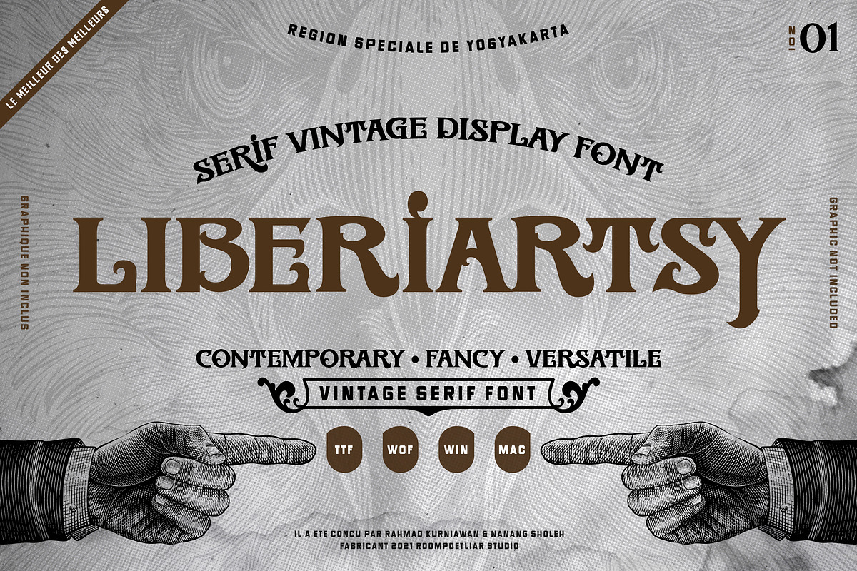 Liberiartsy Vintage Font, a Serif Font by RMPL.std (Photo 1 of 4)