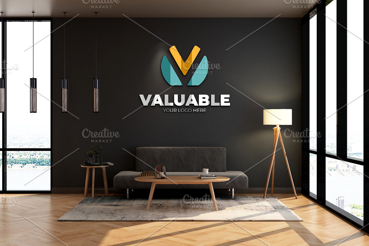 PSD Logo Mockup in Modern Office, a Product Mockup by Ayy (Photo 4 of 24)