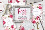 Rose Silk|Wedding invitations, an Invitation Template by Purple-Bird (Thumbnail 1 of 9)