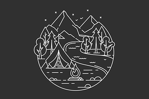 Camping in a forest