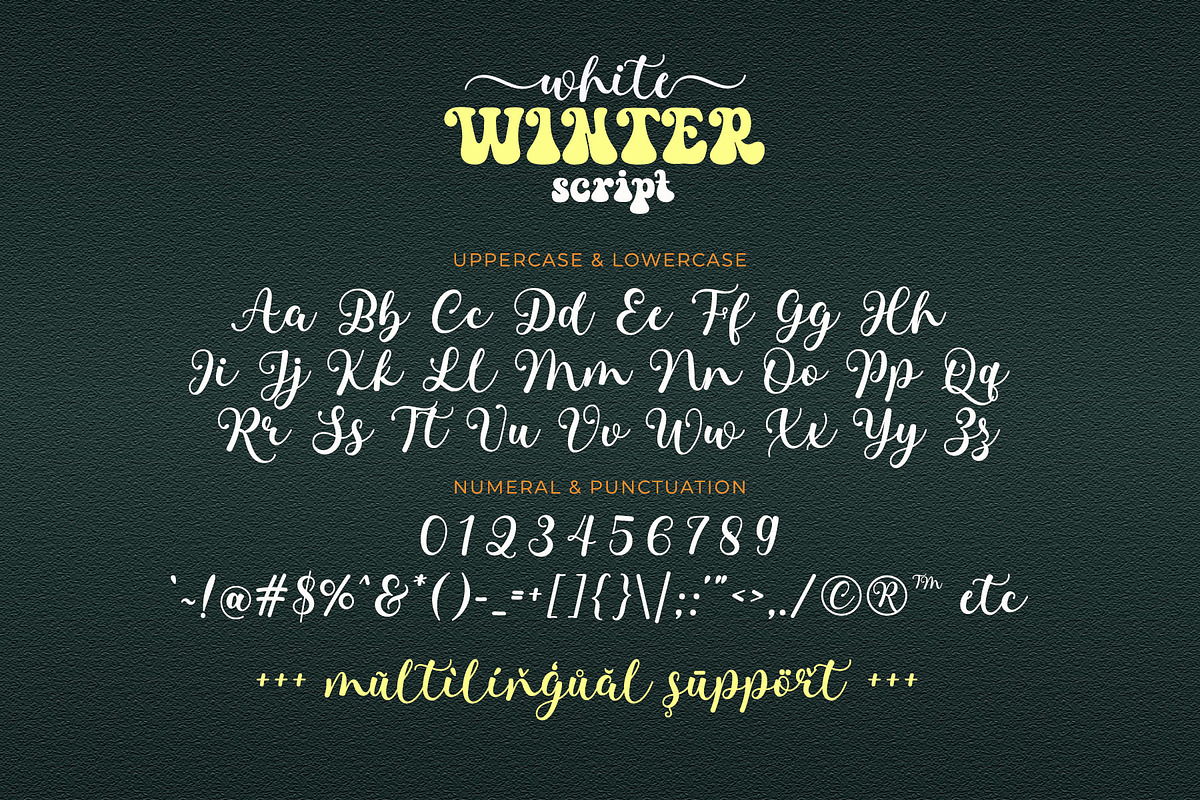 White Winter - Retro and Script Duo