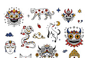 Asian Trip Bundle, a Decorative Illustration by Mariia Kovalchuk (Thumbnail 2 of 16)