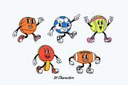 Sporty Squad Cartoon Characters, an Illustration by The Isian (Thumbnail 3 of 11)