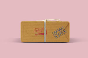 Tied String Kraft Box Mockups