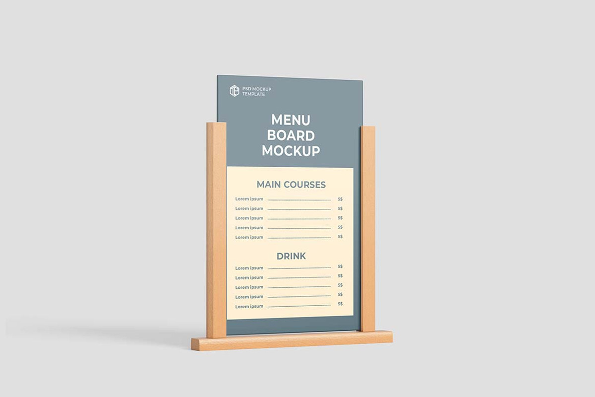 Modern Menu Mockup For Branding, an Advertising Mockup by tiyasprabawa (Photo 3 of 5)