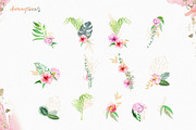 Tropical Watercolor Alphabet Letter, a Decorative Illustration by Cacacolors Clipart (Thumbnail 4 of 6)