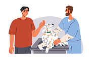 Pet care. Cats and dogs services set, an Animal Illustration by Good Studio (Thumbnail 5 of 11)