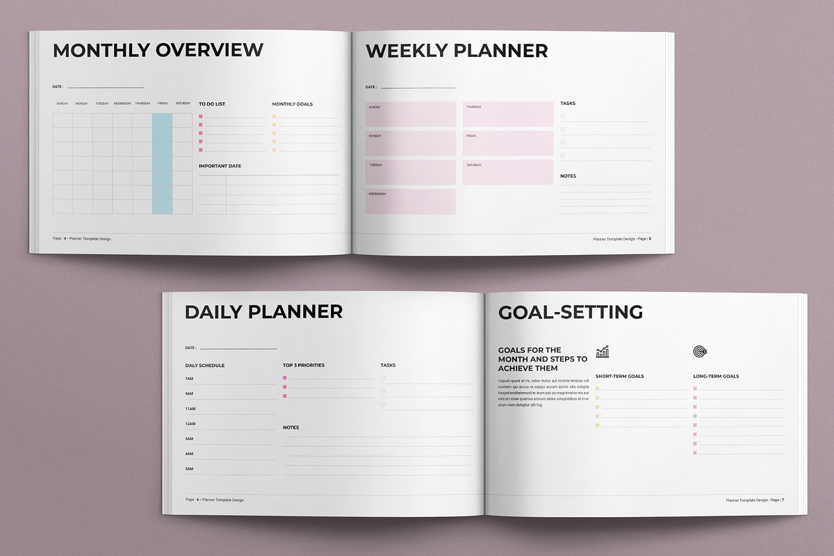 Planner Template Landscape, a Brochure Template by E-Type (Photo 3 of 7)