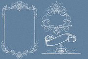 Vintage White Damask Baroque Set, a Decorative Illustration by AlenaVlasko stock Market (Thumbnail 7 of 9)