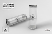 180mm Cylinder Tube Packaging Mockup, a Cups & Container Mockup by INCDesign (Thumbnail 2 of 12)