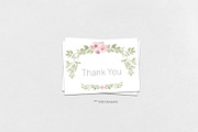 Watercolor Dusty Green Pink Flowers, a Decorative Illustration by GraphicsDish (Thumbnail 5 of 5)