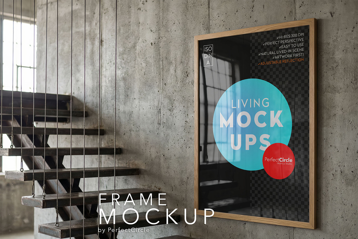 Hanging ISO Frame Mockup, a Mockup by DesignRocket (Photo 6 of 8)