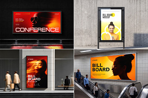 Digital Billboard Mockup Collection, an Advertising Mockup by graphypix