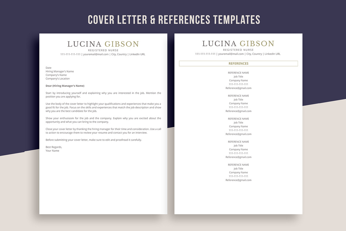 ATS Nurse Resume Template for word, a Resume Template by aivos (Photo 5 of 7)