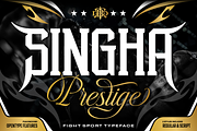 Singha Prestige, a Serif Font by Burntilldead (Thumbnail 1 of 10)