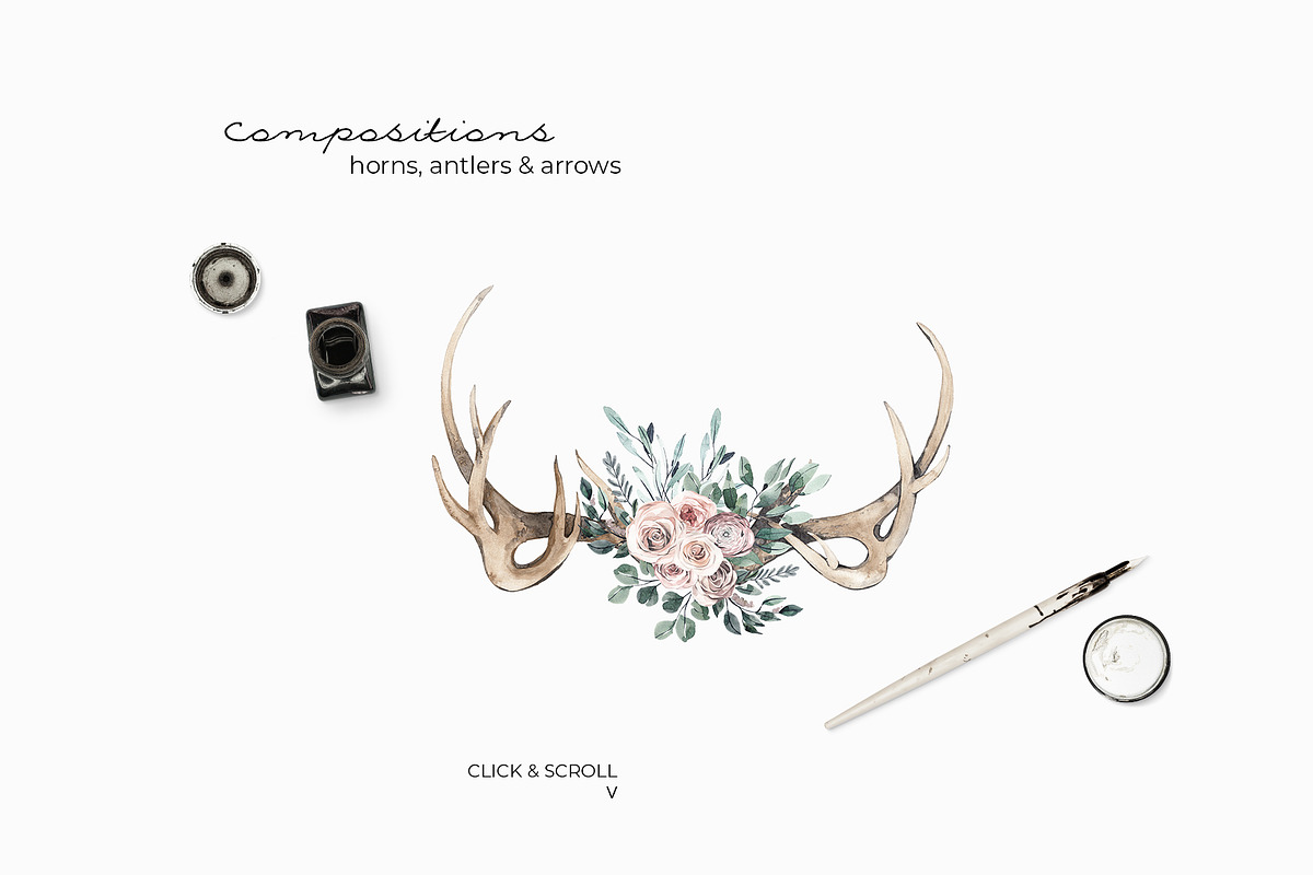 -50% MODERN BOHO: watercolor floral, an Object Graphic by Lana Elanor (Photo 6 of 12)