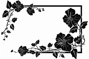 Black Flower Border Bundle, an Illustration by hafijul (Thumbnail 4 of 9)